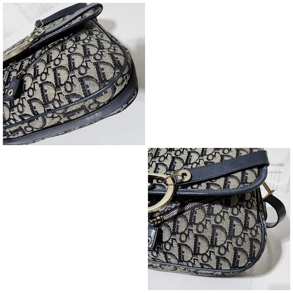 CHRISTIAN DIOR Monogram Flap Messenger Navy Blue - Picture 16 of 16